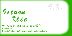 istvan klie business card